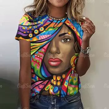 Винтажная футболка, женская летняя футболка с круглым вырезом и забавным принтом, повседневная свободная 3d футболка, элегантные топы с короткими рукавами большого размера Y2k M