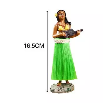 Винтажная гавайская девушка, позирующая на приборной панели, кукла-танцовщица, болванчик, домашний декор, коллекционные фигурки, украшения, гавайский сувенир 16 см