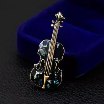 Винтажная гитара скрипка броши булавки антикварные женские музыкальные инструменты музыкальные дизайны брошь подарок на вечеринку зелёный