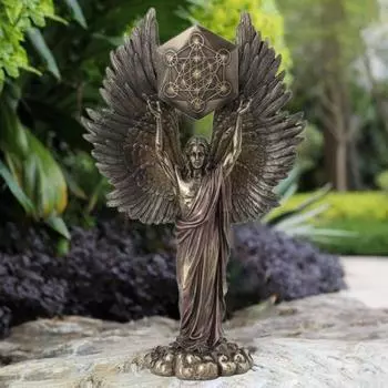 Винтажная гладкая поверхность, практичная износостойкая статуя ангела-хранителя с большими крыльями, религиозная статуя A
