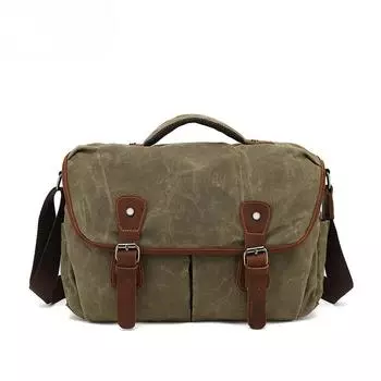 Винтажная холщовая сумка через плечо для фотоаппарата, сумка через плечо для мужчин, маленькая сумка на грудь 14 inch