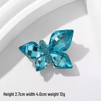 Винтажная хрустальная брошь-бабочка - Элегантная ретро-булавка в виде насекомого для женских пальто.
