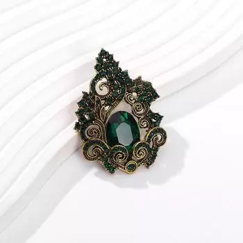 Винтажная хрустальная стеклянная брошь французский цветок со стразами мужская булавка банкетная одежда брошь аксессуары сейчас