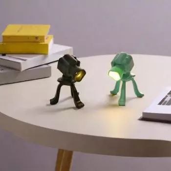 Винтажная камера ночник на батарейках мини настольный светильник для дома, офиса, спальни, детской комнаты прикроватный декоративный светодиодный настольный светильник циан