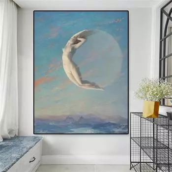 Винтажная картина маслом Постер Селена Альберта Обле Картина Настенная живопись Печать на холсте Картина для галереи Украшения для дома и спальни 21cm30cm NoFrame