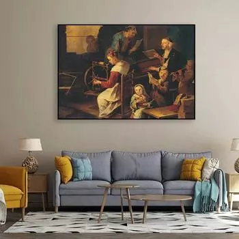 Винтажная картина маслом, принты, изобразительное искусство, принт Франческо Циппера, плакат Карл Шпицвег, бедный поэт, холст, картина, настенный художественный декор 21cm30cm NoFrame