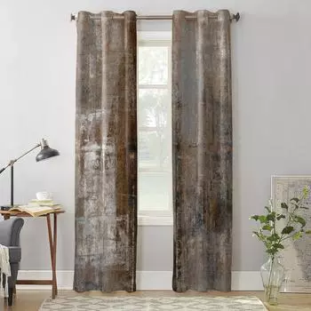 Винтажная картина маслом в стиле кантри, текстура, абстрактная занавеска на окно, занавеска для гостиной, занавеска для спальни, кухни, Декор, занавеска 135W x 60H(cm) x1