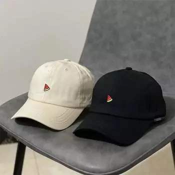 Винтажная кепка с вышивкой в виде арбуза, женская, американская, с мягким верхом, модная, повседневная, мужская, с инструментами, бейсболка Adjustable чёрный