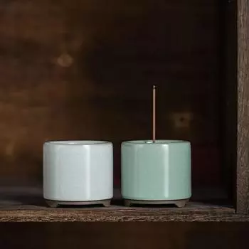 Винтажная керамическая курильница для благовоний Zen, держатель для благовоний ручной работы, подставка для курильницы, настольное украшение для дома белый