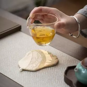 Винтажная керамическая подставка под кружку, нескользящая подставка для кружки, украшение стола, термостойкие подставки для столовых приборов style C