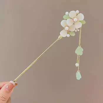 Винтажная китайская цветочная бахрома, палочки для волос, модная женская металлическая шпилька для волос, прическа, украшение для волос, ювелирные аксессуары