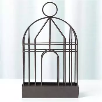 Винтажная клетка от комаров из кованого железа, Золотая клетка для птиц, коробка для противомоскитной катушки One Size чёрный