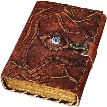 Винтажная книга заклинаний Фокус-Покус, кожаный журнал, дневник сглаза, рождественская книга 7 x 5 in коричневый