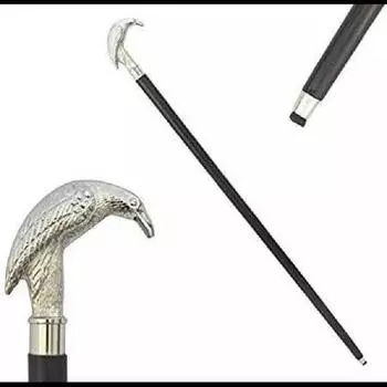 Винтажная коллекционная трость ручной работы из никелевой латуни Eagle, ходячая дизайнерская классическая трость 36 Inch чёрный