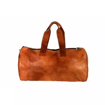 Винтажная коричневая большая сумка из кожи козы, легкая сумка для багажа, мужская дорожная сумка из натуральной кожи 24 x 10 x 8 in коричневый