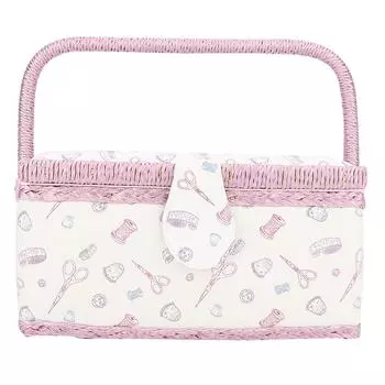 Винтажная корзина для шитья, домашняя ткань, ремесленная нить, ящик для хранения игл, органайзер