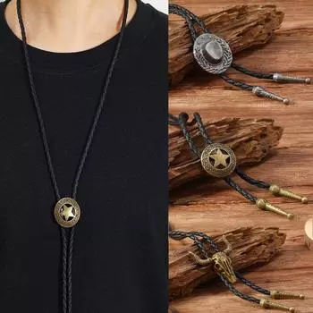 Винтажная ковбойская шляпа с рисовыми ушками и пентаграммой для мужчин и женщин, бохо-стиль, парная подвеска из искусственной кожи