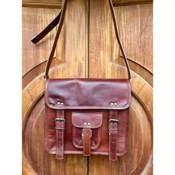 Винтажная кожаная сумка-мессенджер премиум-класса для iPad/планшета/таба/Kindle Satchel через плечо. 9 x 11 x 3 in