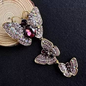 Винтажная креативная брошь-бабочка, длинный костюм, высококачественная булавка в виде насекомого, женский циркон, аксессуары для корсажа с животными