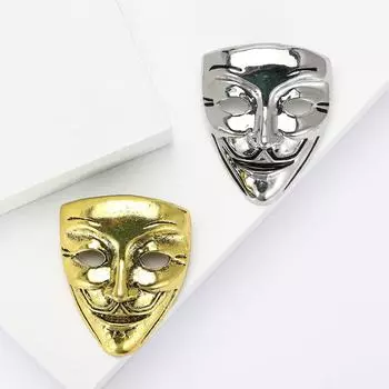 Винтажная креативная гальваническая брошь в виде маски клоуна, персонализированная модная мужская брошь для пальто, корсажа, ювелирные изделия