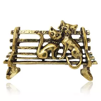 Винтажная креативная индивидуальная брошь в виде кошки Модные аксессуары Булавки Аксессуары унисекс