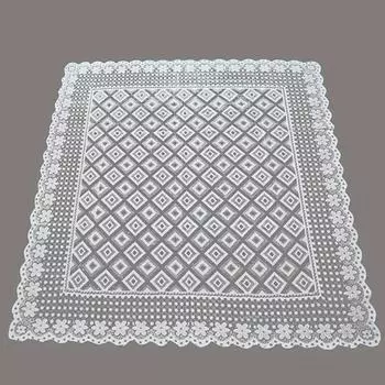 Винтажная кружевная скатерть в клетку, скатерть для столовой, скатерть, подставка для столовых приборов, кухонная посуда, украшение дома 60cm x 60cm