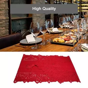 Винтажная кружевная скатерть, вязаная цветочная скатерть, скатерть с кисточками по краю, украшение для свадебной вечеринки белый