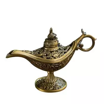 Винтажная лампа Аладдина, сказка, украшение для домашнего стола, декор (Древняя медь)