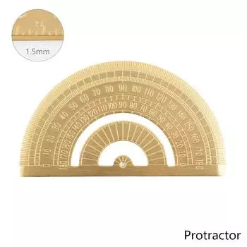 Винтажная латунная прямая линейка для студентов, креативная металлическая треугольная линейка, транспортир, канцелярские товары, измерительный инструмент, школьные принадлежности, новая