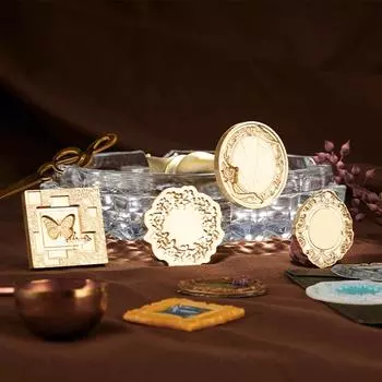 Винтажная латунная восковая печать с головкой 25-30 мм, огненная краска для поделок, свадебных приглашений и декоративной упаковки