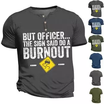 Винтажная летняя мужская футболка, уличная одежда, 3 пуговицы, свободная одежда, футболка с коротким рукавом и принтом L синий