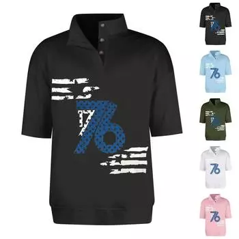 Винтажная летняя мужская футболка, уличная одежда, 3 пуговицы, свободная одежда, футболка с коротким рукавом и принтом L