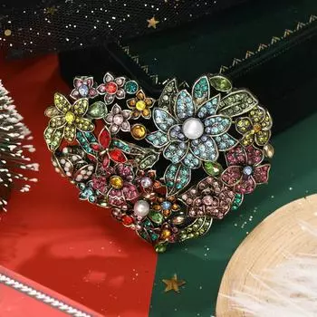 Винтажная личность Тяжелая промышленность Любовь Брошь Темперамент Одежда Булавка Креативное пальто Аксессуары для пальто разноцветный