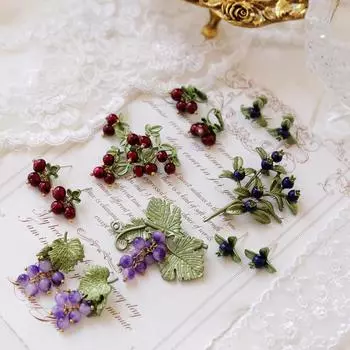 Винтажная литературная брошь Senxi Sweet Purple Grape, набор женских подвесок Fresh And Sweet Fruit