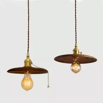 Винтажная люстра из черного ореха Nordic HomestayBedside Cafe Restaurant Studio window door head light LED чёрный