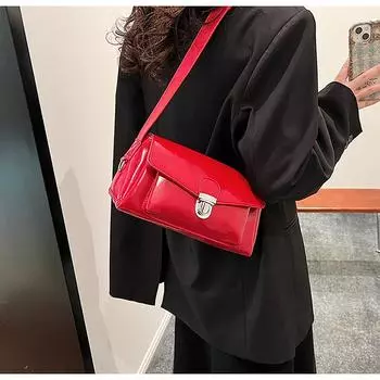 Винтажная масляно-вощеная кожаная простая квадратная сумка, модная универсальная сумка через плечо, женская новая сумка через плечо (20cm<Max Length<30cm)