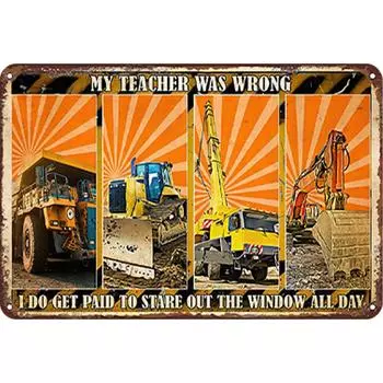 Винтажная металлическая пластина Мой учитель прямоугольная железная картина настенная декорация для дома 30x20 см