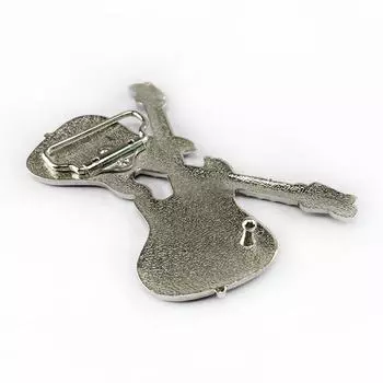 Винтажная металлическая пряжка в форме гитары, нежная пряжка для ремня, аксессуары, пояс, сделай сам, западный ковбойский рок-стиль чёрный