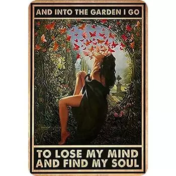 Винтажная металлическая тарелка Девушка прямоугольная железная картина настенное искусство бар Декор 20x30 см #