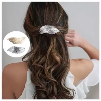 Винтажная металлическая заколка для волос с низким хвостом, женская элегантная заколка для волос с пряжкой, головные уборы для свадебной вечеринки, изысканные ювелирные изделия для девочек, подарок золотой
