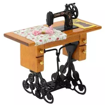 Винтажная миниатюрная швейная машинка, комната аксессуаров 1:12 Мебель Кукольный Дом Игрушка