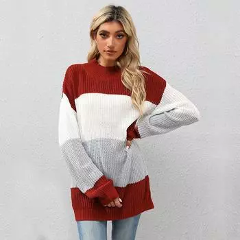 Винтажная мода элегантный повседневный женский свитер с длинными рукавами женский свитер с длинными рукавами S грязно-белый