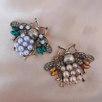 Винтажная мода Xiaoxiangfeng Bee Brooch средневековая брошь в виде насекомого с бриллиантами женское пальто корсаж аксессуары