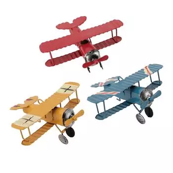 Винтажная модель самолета, железный арт-украшение для центральной консоли автомобиля, украшение для торта, фотография Pr Red