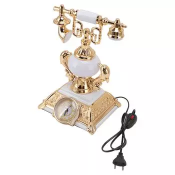 Винтажная модель телефона, настольная лампа, функция будильника, простая сборка, декоративная модель телефона для дома 8178 1