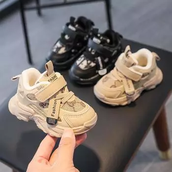 Винтажная модная детская обувь для малышей зимние детские кроссовки бархатные хлопковые туфли детская обувь на мягкой подошве 15 inner length 12.0cm