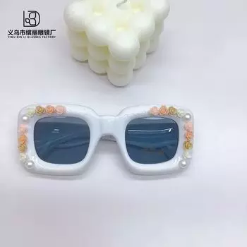 Винтажная модная коробка детские солнцезащитные очки защита от солнца защита от ультрафиолета детские солнцезащитные очки для мальчиков и девочек очки своими руками