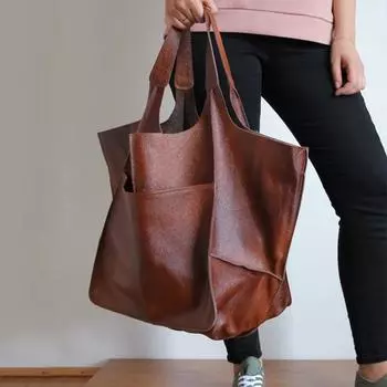 Винтажная мягкая сумка-тоут из искусственной кожи для женщин, новая большая вместительная сумка на плечо, роскошные сумки с ручкой, сумки для сращивания 60*38*25cm зелёный