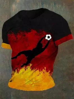 Винтажная мужская футболка Harajuku, футболки с рисунком, футболки с 3D принтом, футболки с короткими рукавами и круглым вырезом, большие мужские костюмы, летние топы S