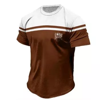 Винтажная мужская футболка, полосатые футболки с 3D принтом, клетчатый узор, топы с короткими рукавами, летняя мужская уличная одежда большого размера с короткими рукавами XL S